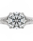 Inel de Logodnă Belgravia din Aur 18k cu Diamant Creat în Laborator Round de 1.5 ct din Platina - Castelo.ro