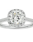 Inel de Logodnă Vintage Pavé cu Diamante Create în Laborator de 1.94 ct din Platina - Castelo.ro