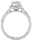 Inel de Logodnă Vintage Pavé din Aur 14k cu Moissanite de 1.94 ct din 14k Aur Alb - Castelo.ro