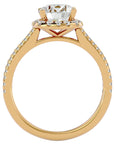 Inel de Logodnă Vintage Pavé din Aur 14k cu Moissanite de 1.94 ct din 14k Aur Galben - Castelo.ro