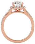 Inel de Logodnă Vintage Pavé din Aur 14k cu Moissanite de 1.94 ct din 14k Aur Roz - Castelo.ro