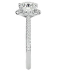 Inel de Logodnă Vintage Pavé din Aur 14k cu Diamante Create în Laborator de 1.94 ct din 14k Aur Alb - Castelo.ro