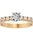 Inel De Logodnă d’Amour Solitaire cu Diamante Naturale de 0.70 ct. din 18k Aur Galben - Castelo.ro