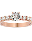 Inel De Logodnă d’Amour Solitaire din Aur 14k cu Moissanite de 0.70 ct. din 14k Aur Roz - Castelo.ro