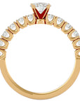 Inel De Logodnă d’Amour Solitaire din Aur 14k cu Moissanite de 0.70 ct. din 14k Aur Galben - Castelo.ro