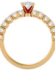 Inel De Logodnă d’Amour Solitaire cu Moissanite de 0.70 ct. din 18k Aur Galben - Castelo.ro