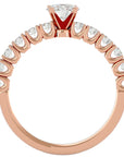Inel De Logodnă d’Amour Solitaire din Aur 14k cu Moissanite de 0.70 ct. din 14k Aur Roz - Castelo.ro
