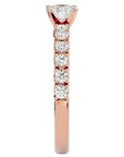 Inel De Logodnă d’Amour Solitaire din Aur 14k cu Moissanite de 0.70 ct. din 14k Aur Roz - Castelo.ro