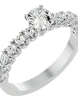 Inel De Logodnă d’Amour Solitaire din Aur 14k cu Moissanite de 0.70 ct. din 14k Aur Alb - Castelo.ro