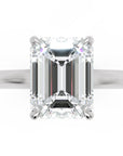 Inel de Logodnă Sloane din Aur 14k cu Diamant Creat în Laborator Emerald de 2.5 ct din 14k Aur Alb - Castelo.ro