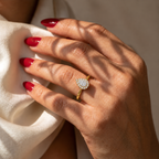Inel de Logodnă St. Moritz din Aur 14k cu Diamant Creat în Laborator Pear de 0.5 ct din 14k Aur Galben - Castelo.ro