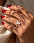 Inel de Logodnă Westminster din Aur 14k cu Moissanite Marquise de 1 ct din 14k Aur Roz - Castelo.ro