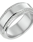 Verighetă cu Bandă De Diamante Create în Laborator de 0.53 ct din Platina - Castelo.ro