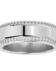Verighetă cu Bandă De Diamante Create în Laborator de 0.53 ct din Platina - Castelo.ro