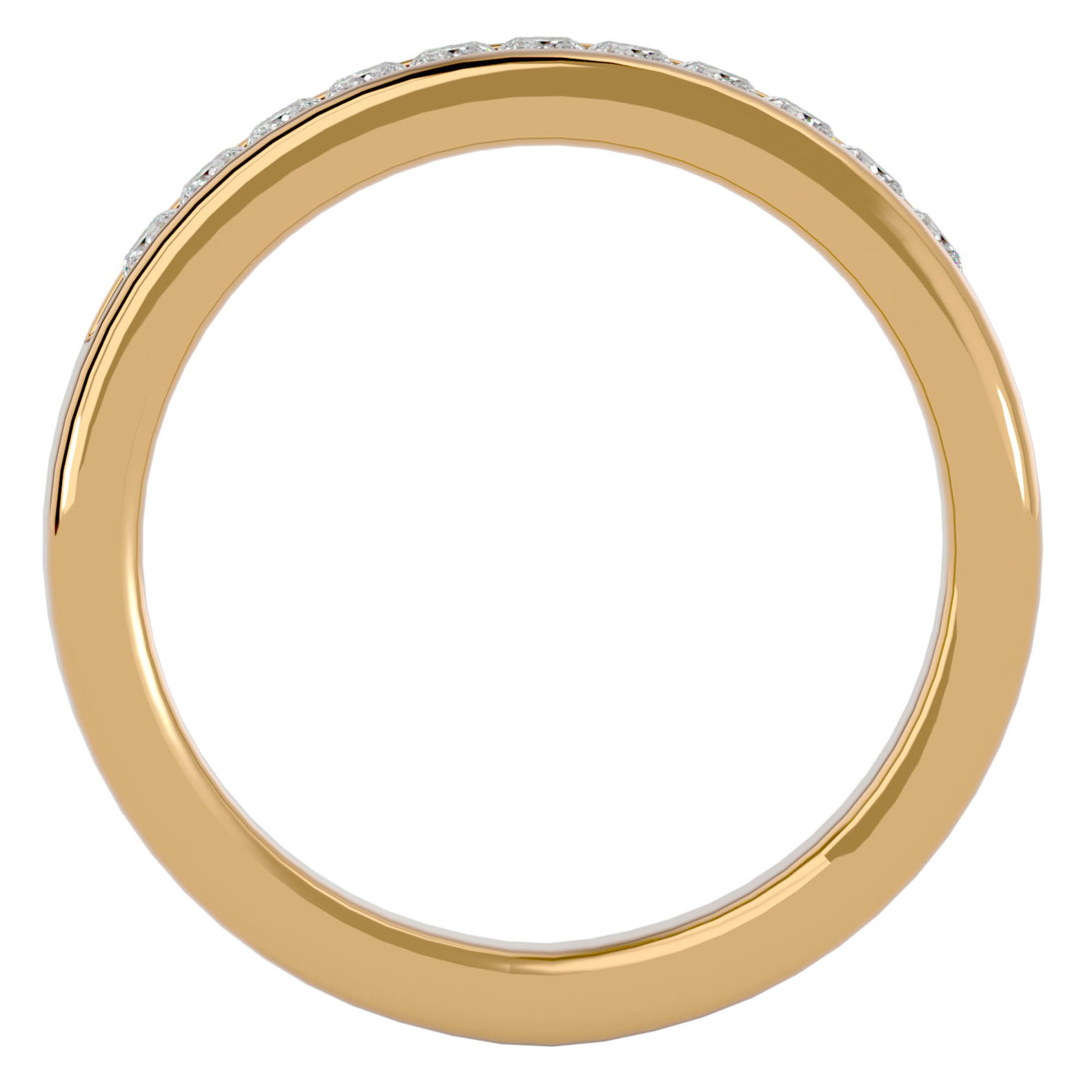 Verighetă cu Moissanite Eternity de 0.55 ct din 18k Aur Galben - Castelo.ro