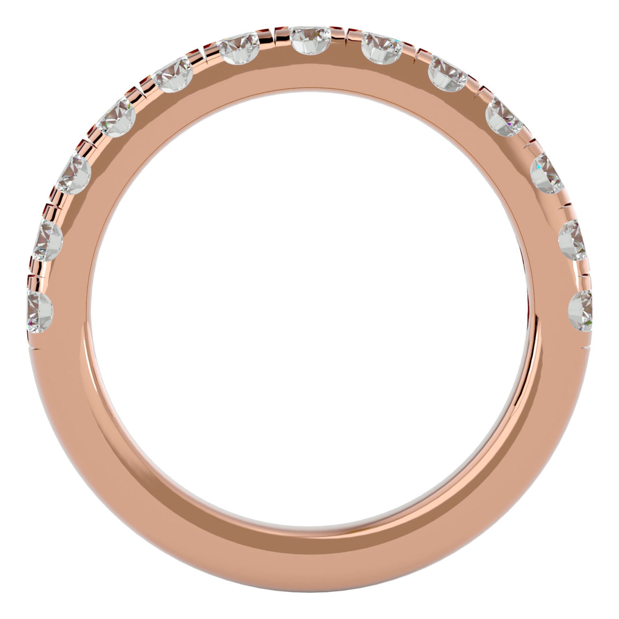 Verighetă cu Diamante Create în Laborator Eternity de 0.96 ct din 18k Aur Roz - Castelo.ro