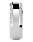 Verighetă cu Bandă De Diamante Create în Laborator de 0.53 ct din Platina - Castelo.ro