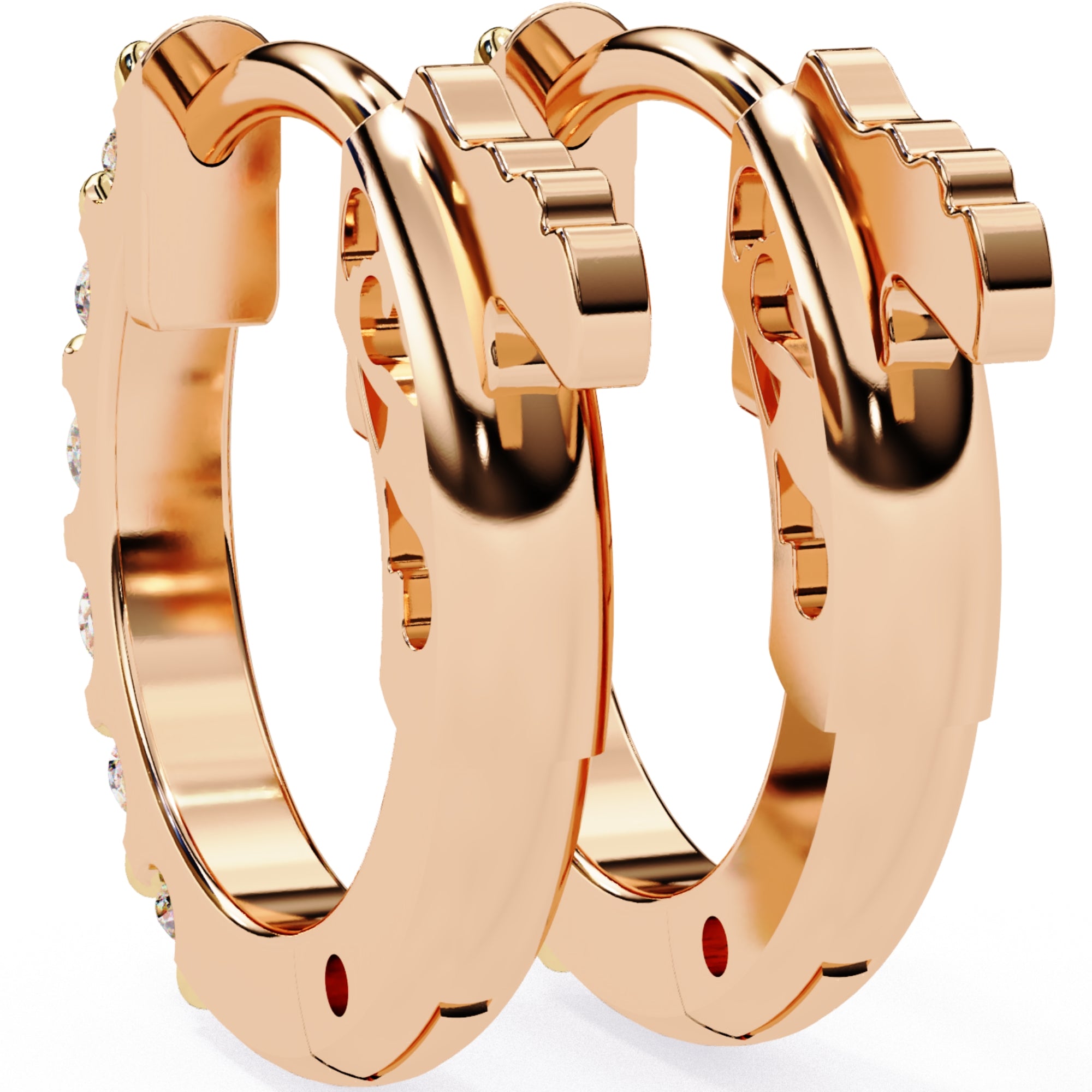 Cercei Voyage cu Diamante Create în Laborator de 0.36 ct din 18K Aur Roz - Castelo.ro