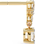 Cercei Stud Solitaire Drop cu Diamante Naturale de 1.16 ct din 18K Aur Galben - Castelo.ro