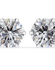 Cercei Solitaire Stud Luxury din Aur 14k cu Moissanite de 2.57 ct