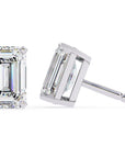 Cercei Stud Noble din Aur 14k cu Moissanite Tăietură Emerald de 2.4 ct