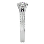 Inel de Logodnă Solitaire Pavè cu Diamante Create în Laborator de 0.90 ct din Platina - Castelo.ro