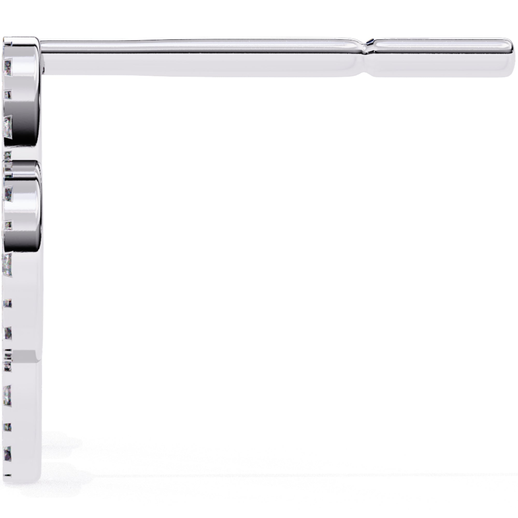 Cercei Star Stud din Aur 14k cu Moissanite Tăietură Briliant de 0.24 ct din 14K Aur Alb - Castelo.ro