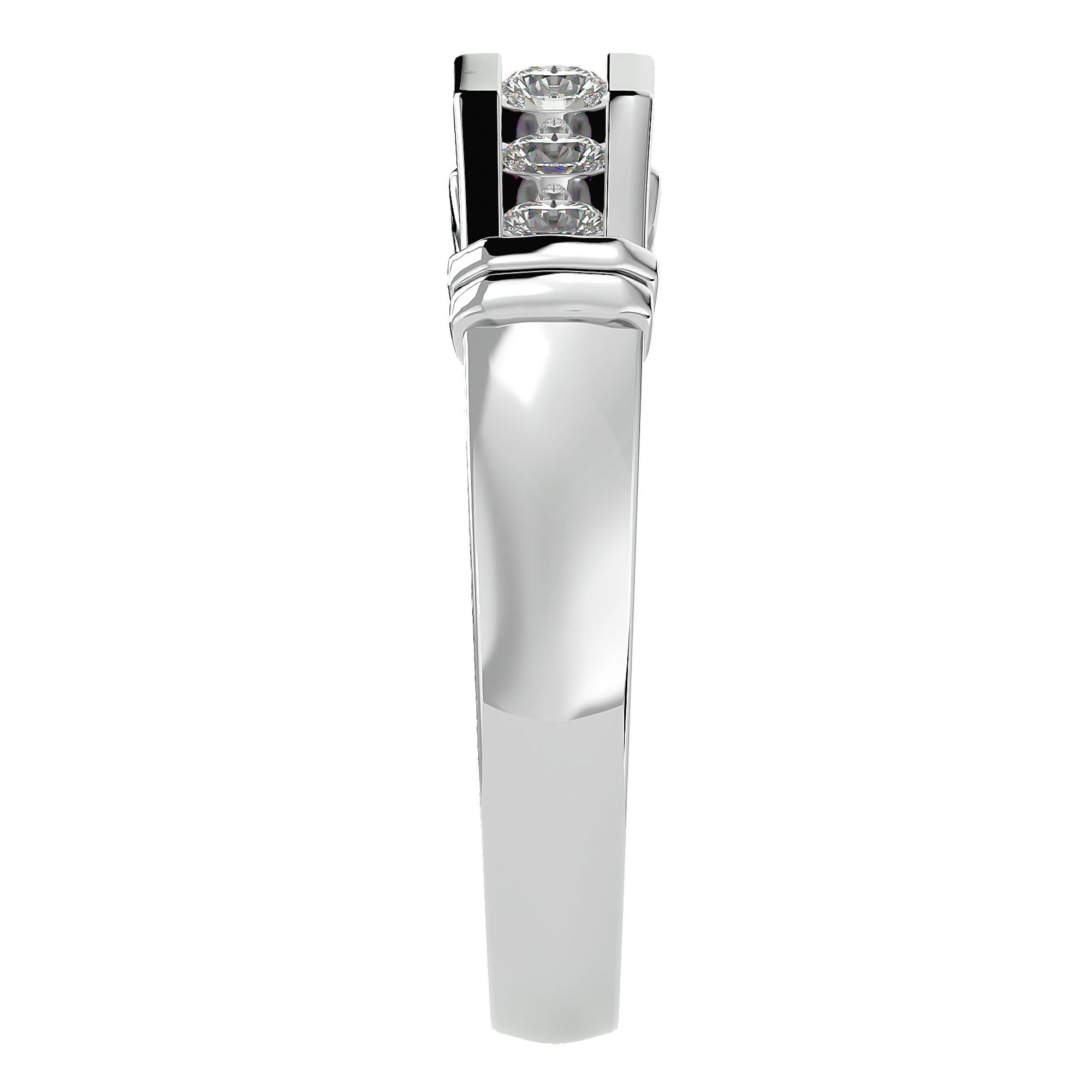 Inel Radiant cu Moissanite de 0.51 ct din Platina - Castelo.ro