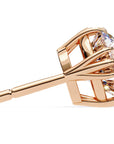 Cercei Stud Imperial din Aur 14k cu Moissanite Tăietură Briliant de 2.8 ct din 14K Aur Roz - Castelo.ro