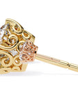 Cercei Stud La Reina cu Moissanite Tăietură Briliant de 2.5 ct din 18K Aur Galben - Castelo.ro