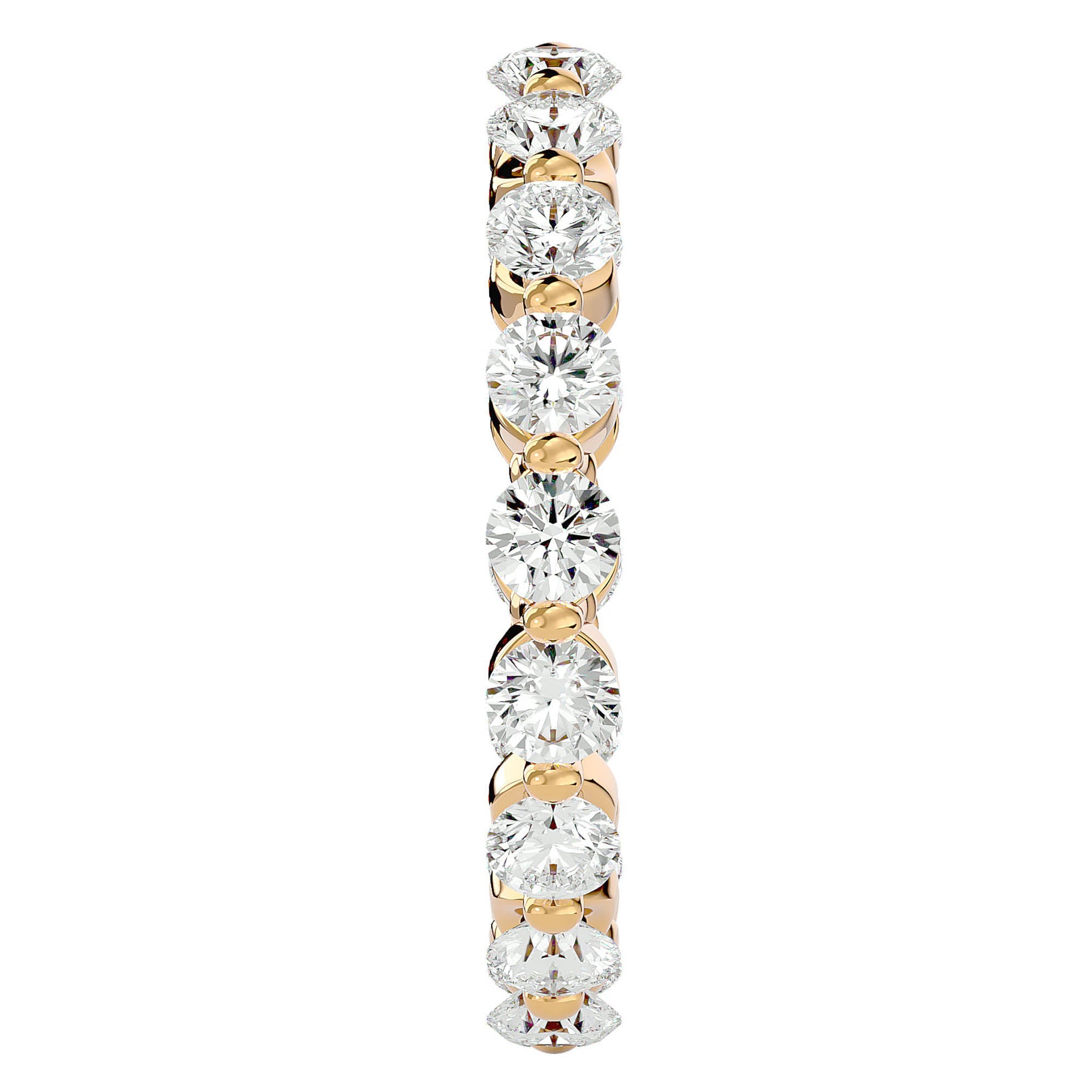 Inel Eternity cu Diamante Naturale de 2.01 ct din 18k Aur Galben - Castelo.ro