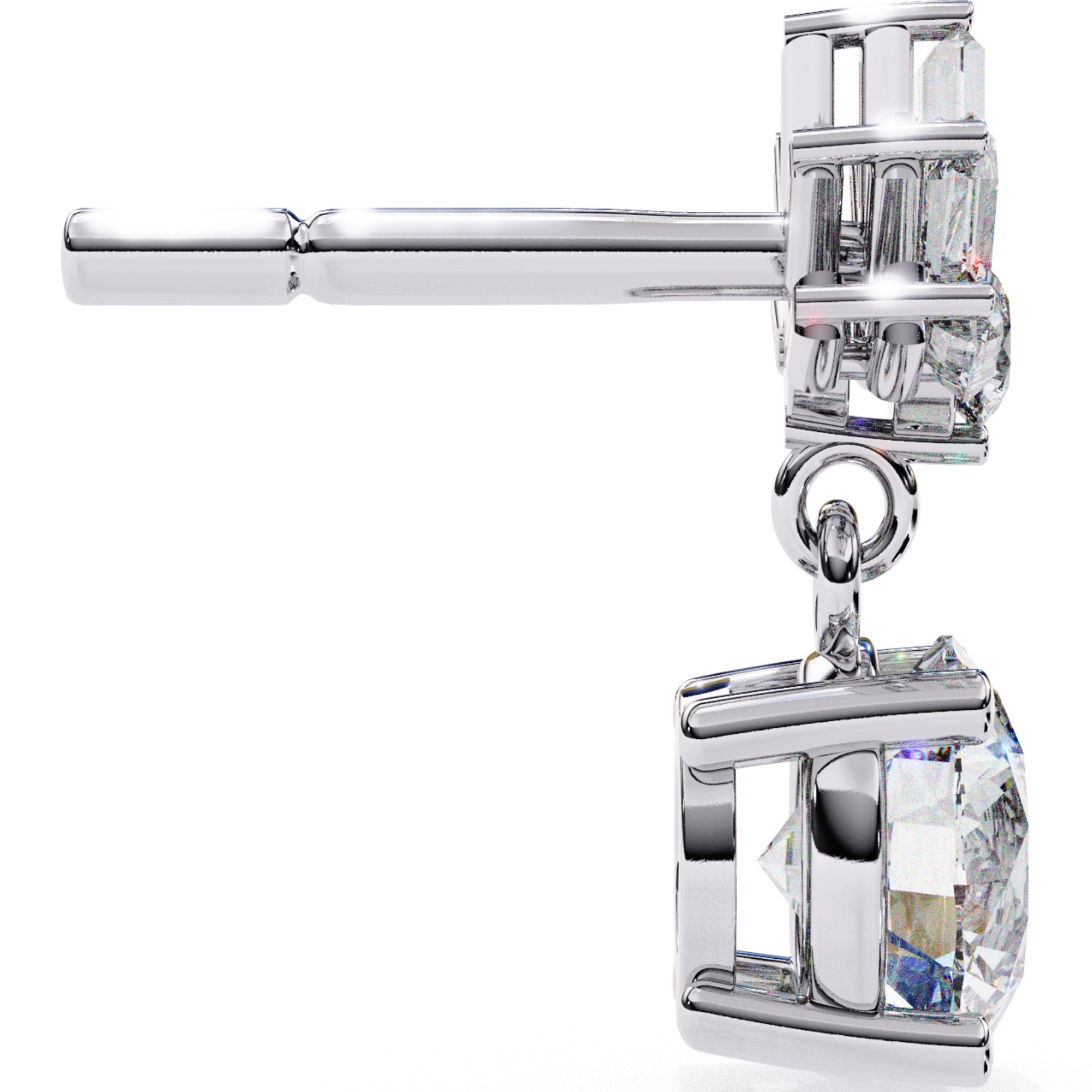 Cercei Aqua D'Azure cu Diamante Create în Laborator de 0.86 ct din - Castelo.ro