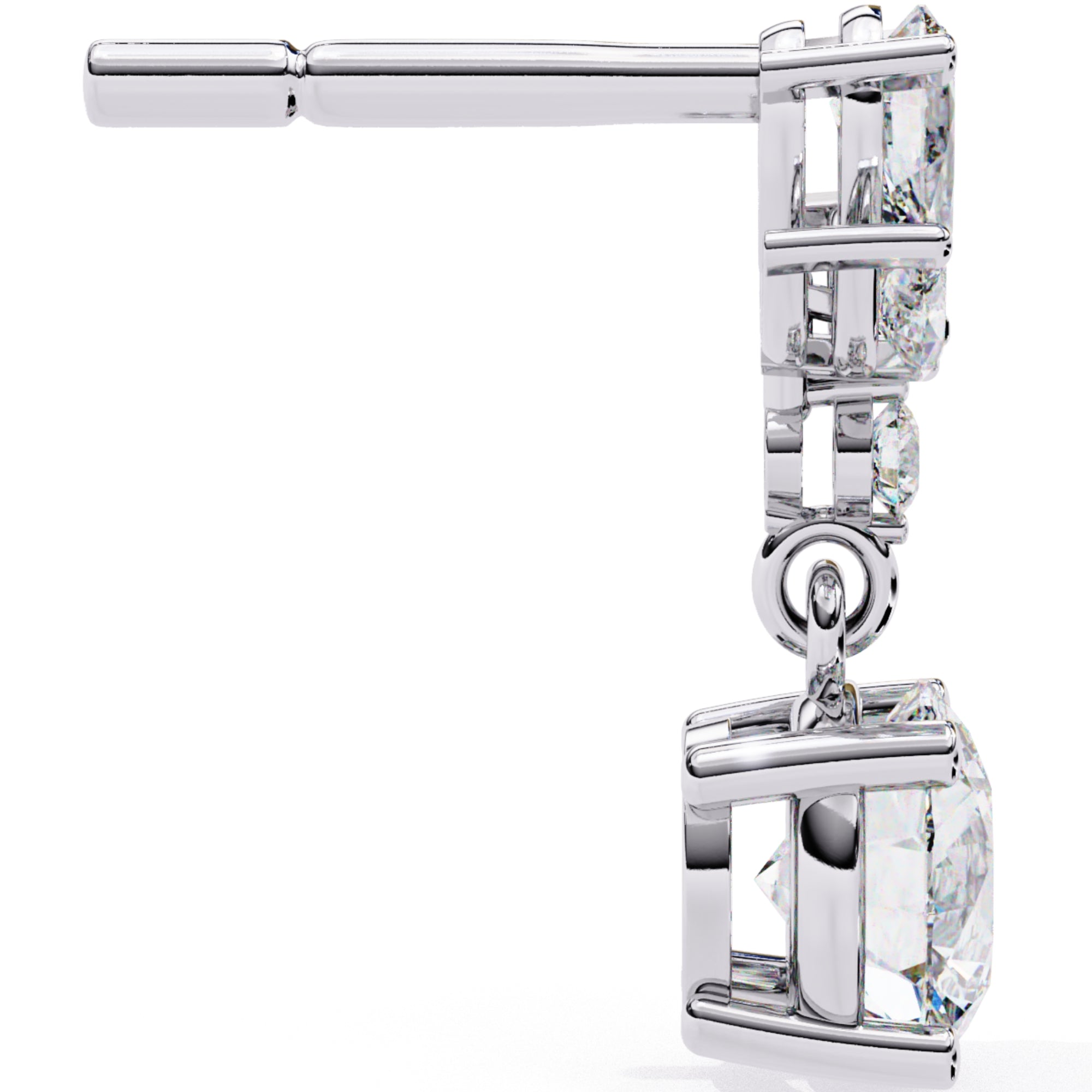 Cercei Stud Solitaire Drop cu Diamante Naturale de 1.16 ct din - Castelo.ro