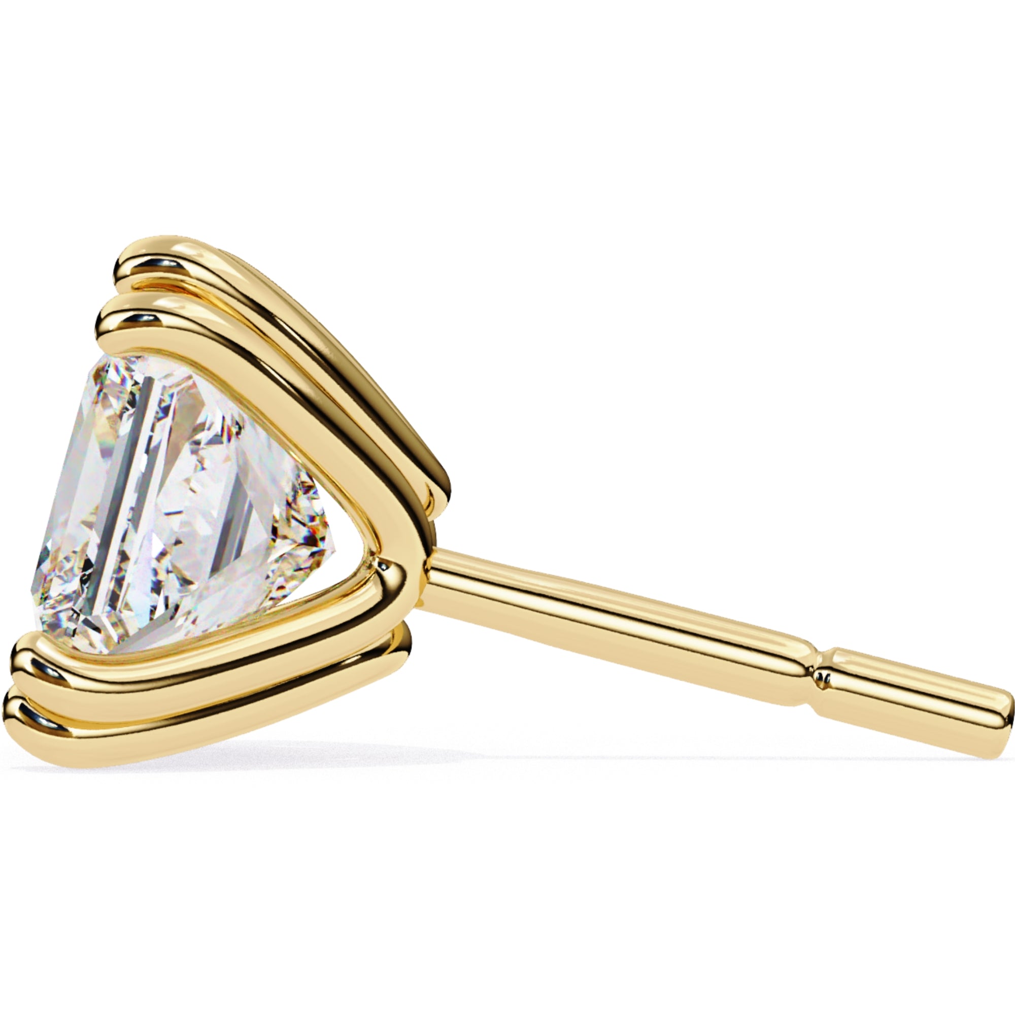 Cercei Stud Lumiere din Aur 14k cu Diamante Create în Laborator Tăietură Princess de 3 ct din 14K Aur Galben - Castelo.ro