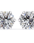Cercei Solitaire Stud Luxury din Aur 14k cu Moissanite de 2.57 ct