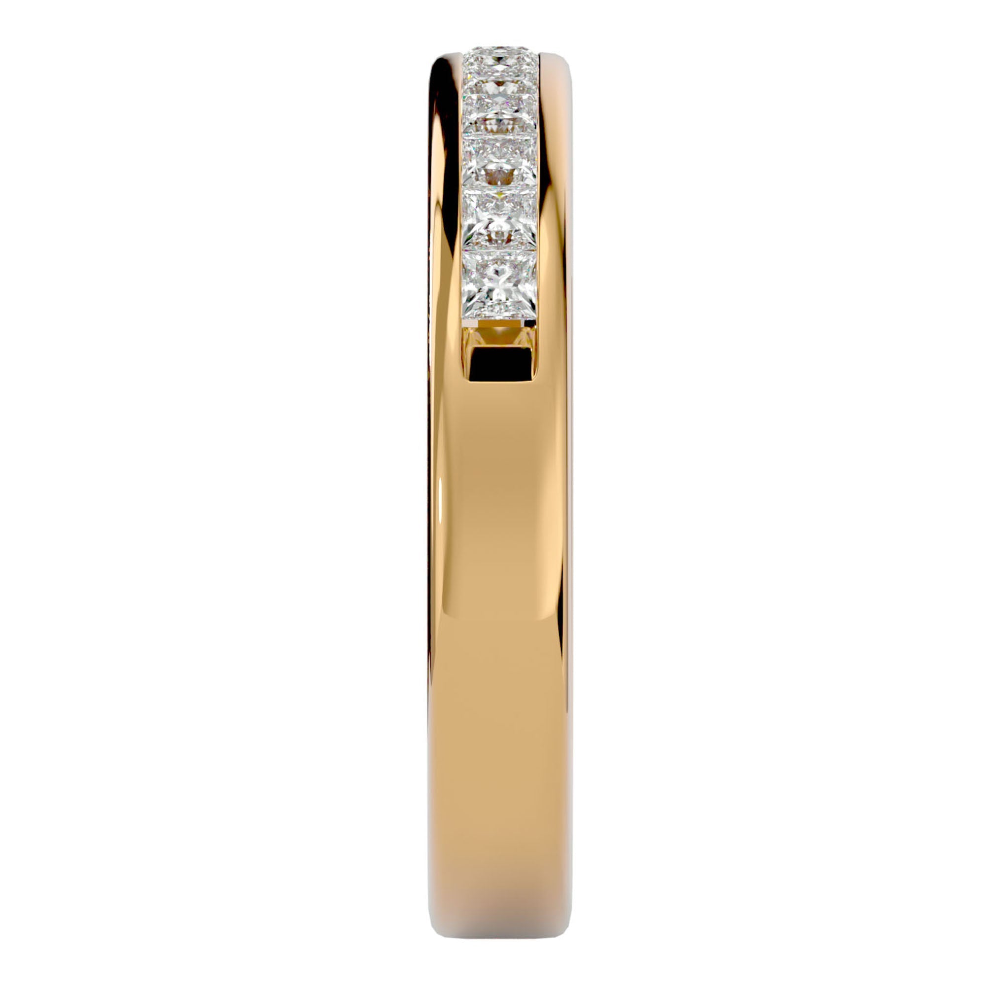 Verighetă cu Moissanite Eternity de 0.55 ct din 18k Aur Galben - Castelo.ro