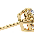 Cercei Stud Imperial din Aur 14k cu Moissanite Tăietură Briliant de 2.8 ct din 14K Aur Galben - Castelo.ro