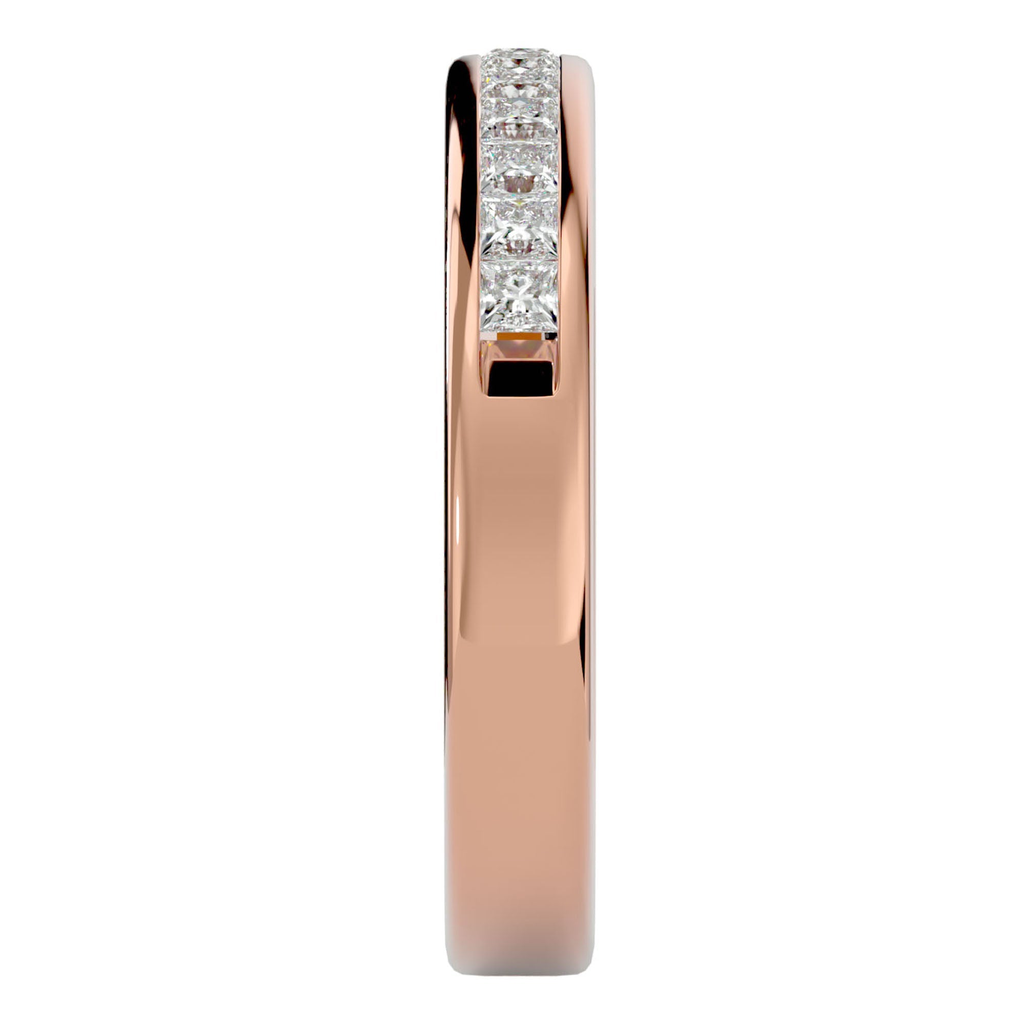 Verighetă cu Moissanite Eternity de 0.55 ct din 18k Aur Roz - Castelo.ro