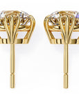 Cercei Stud Imperial din Aur 14k cu Moissanite Tăietură Briliant de 2.8 ct din 14K Aur Galben - Castelo.ro