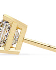 Cercei Stud Imperial din Aur 14k cu Moissanite Tăietură Princess de 3 ct din 14K Aur Galben - Castelo.ro