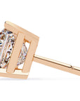 Cercei Stud Imperial din Aur 14k cu Moissanite Tăietură Princess de 3 ct din 14K 8K Aur Roz - Castelo.ro