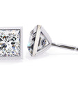 Cercei Stud Ravenna Princess din Aur 14k cu Moissanite de 1.77 ct