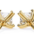 Cercei Stud Lumiere din Aur 14k cu Diamante Create în Laborator Tăietură Princess de 3 ct din 14K Aur Galben - Castelo.ro
