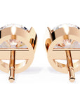 Cercei Stud Bezel Rio din Aur 14k cu Moissanite Tăietură Briliant de 2.5 ct din 14K Aur Galben - Castelo.ro
