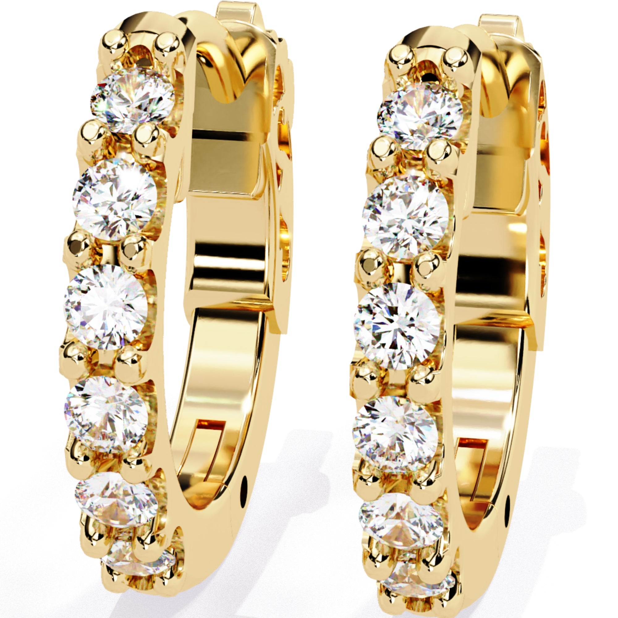 Cercei Voyage cu Diamante Create în Laborator de 0.36 ct din 18K Aur Galben - Castelo.ro