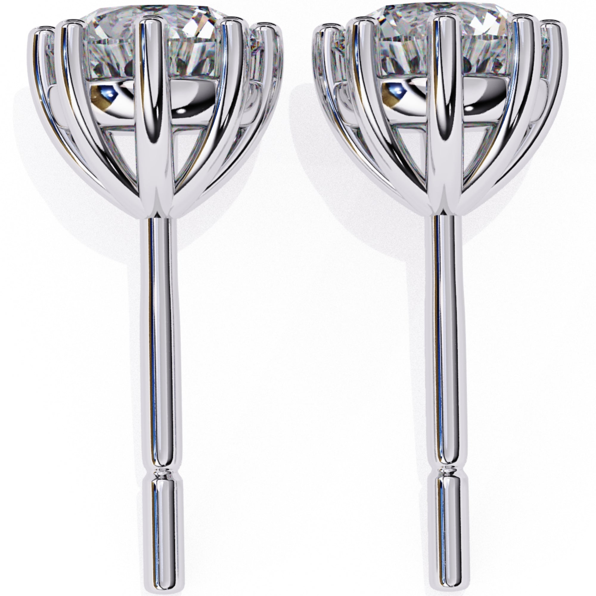 Cercei Solitaire Stud cu Diamante Create în Laborator de 2.57 ct din - Castelo.ro