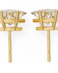 Cercei Stud din Aur 14k Cu Diamante Naturale Tăietură Princess de 2 ct din - Castelo.ro