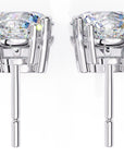 Cercei Drop Stud din Aur 14k Cu Diamante Create în Laborator Tăietură Briliant de 3.7 ct din 14K Aur Alb - Castelo.ro