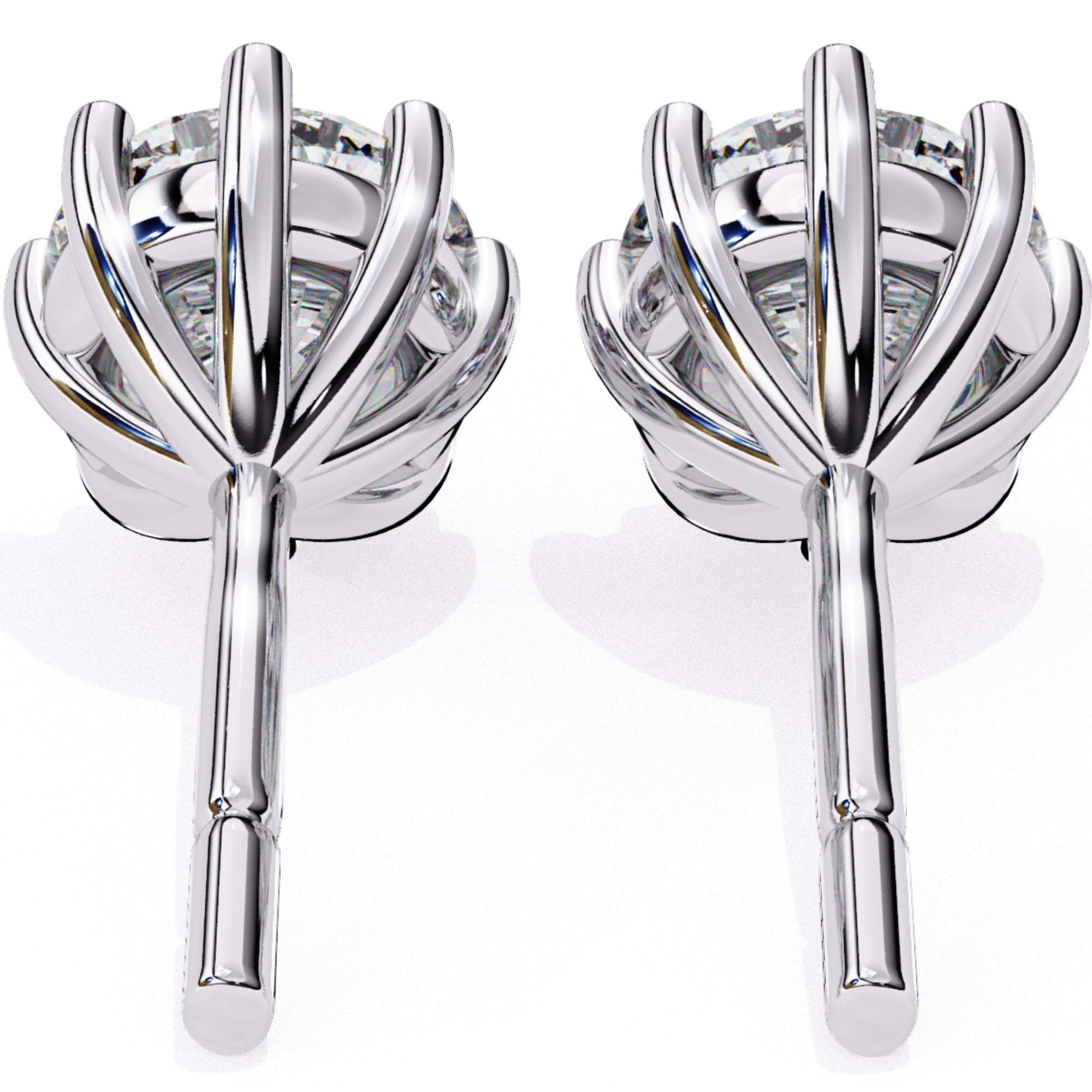 Cercei Solitaire Stud cu Diamante Create în Laborator de 2.57 ct din - Castelo.ro