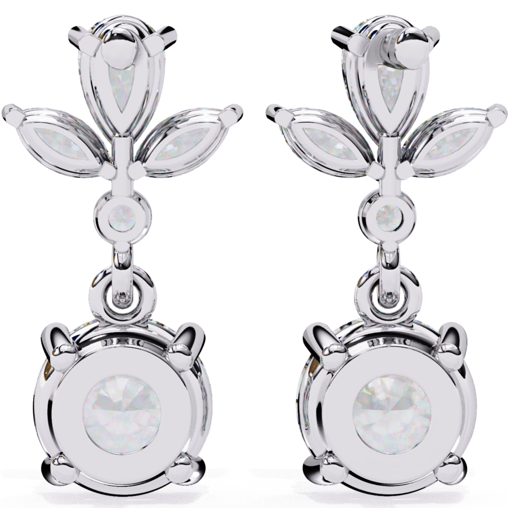 Cercei Stud Solitaire Drop cu Diamante Naturale de 1.16 ct din - Castelo.ro